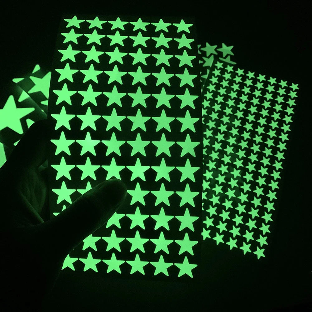 Glow In The Dark 3D Stars Moon Wall Stickers Creative Luminous Stickers Door Windows Room Decorate Glow In The Dark Wallpaper