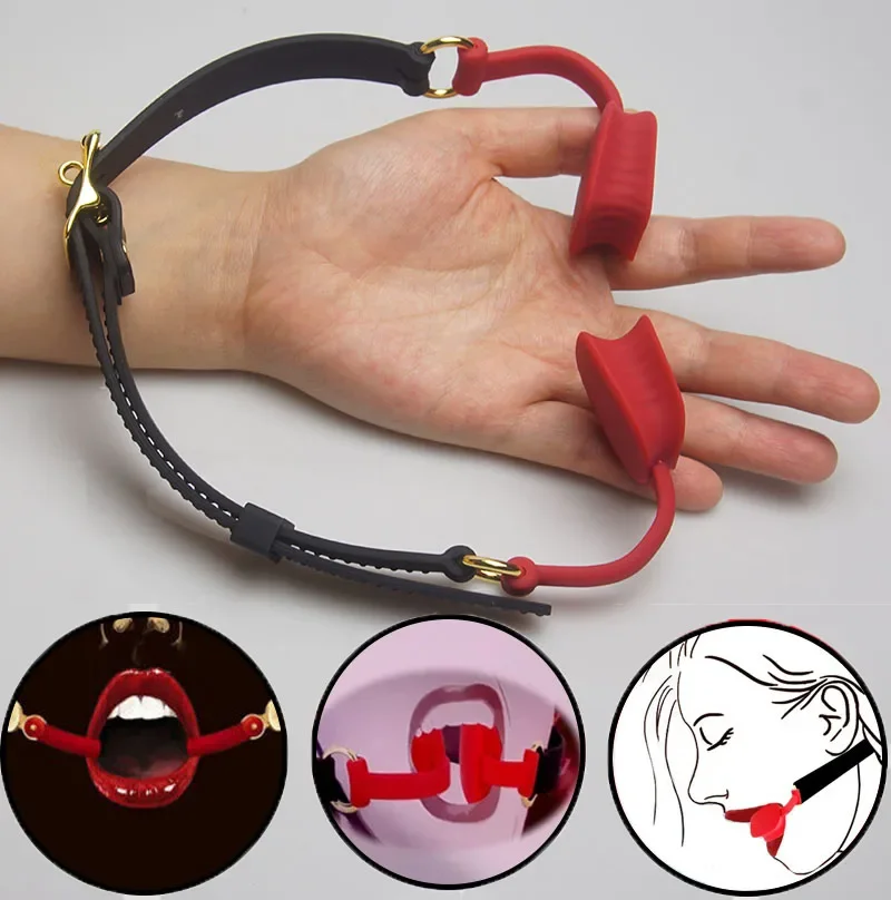 Fixed Tooth Mouth Gag Expander,100% Medical Silicone Slave Gags,Bondage,Restraints,BDSM Sex Toys For Couple Games,Restriction