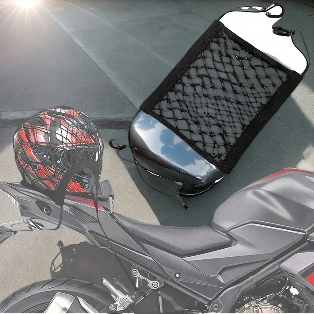 

Сумка для багажника мотоциклетного шлема - грузовая сетка с крючком для велосипеда, скутера, топливного бака