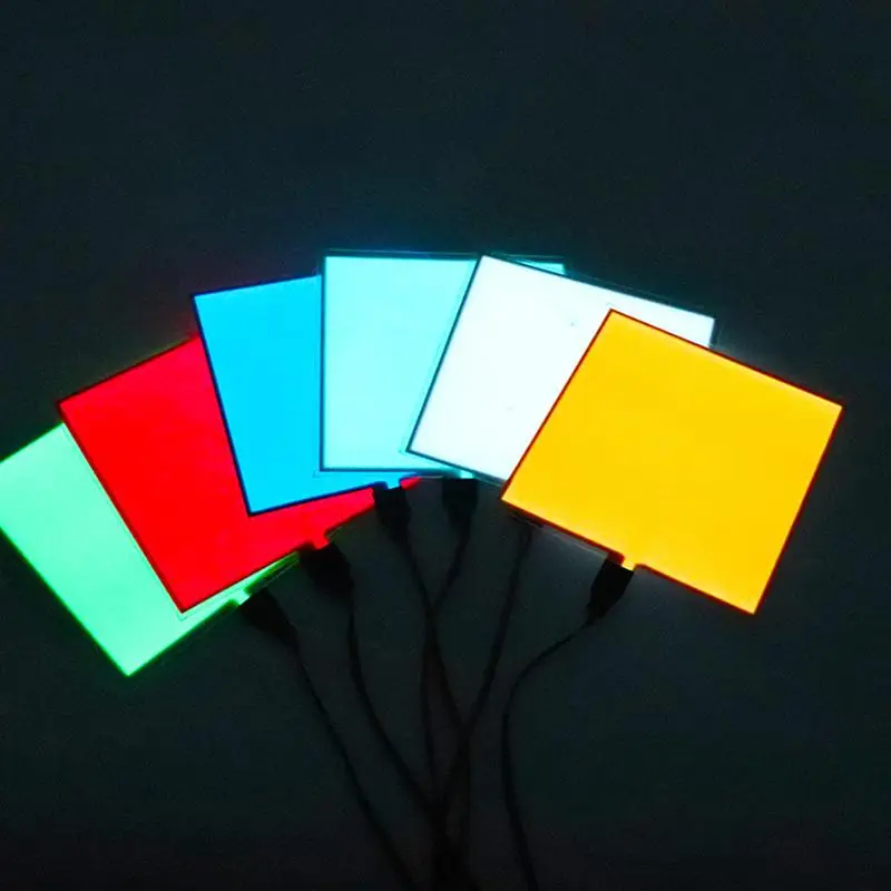 10*10cm 12V EL Flexible Electroluminescent Cold Light Source Cuttable DIY Luminous Frame Backlight Model Environmental Source