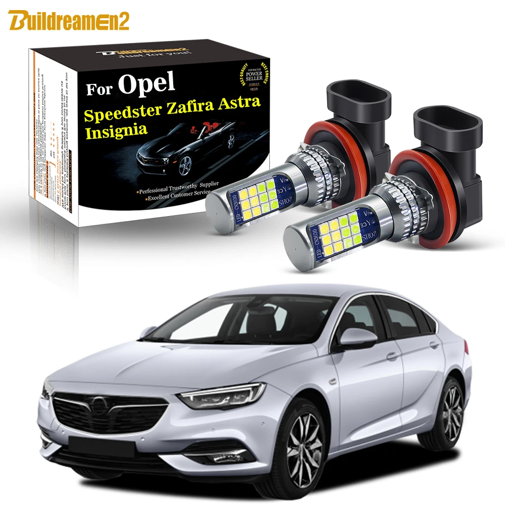 2 Pieces 24W Car Front Bumper Canbus Fog Light Bulb Replacement For Opel Speedster Zafira Astra Insignia LED Fog Lamp 2000LM 12V