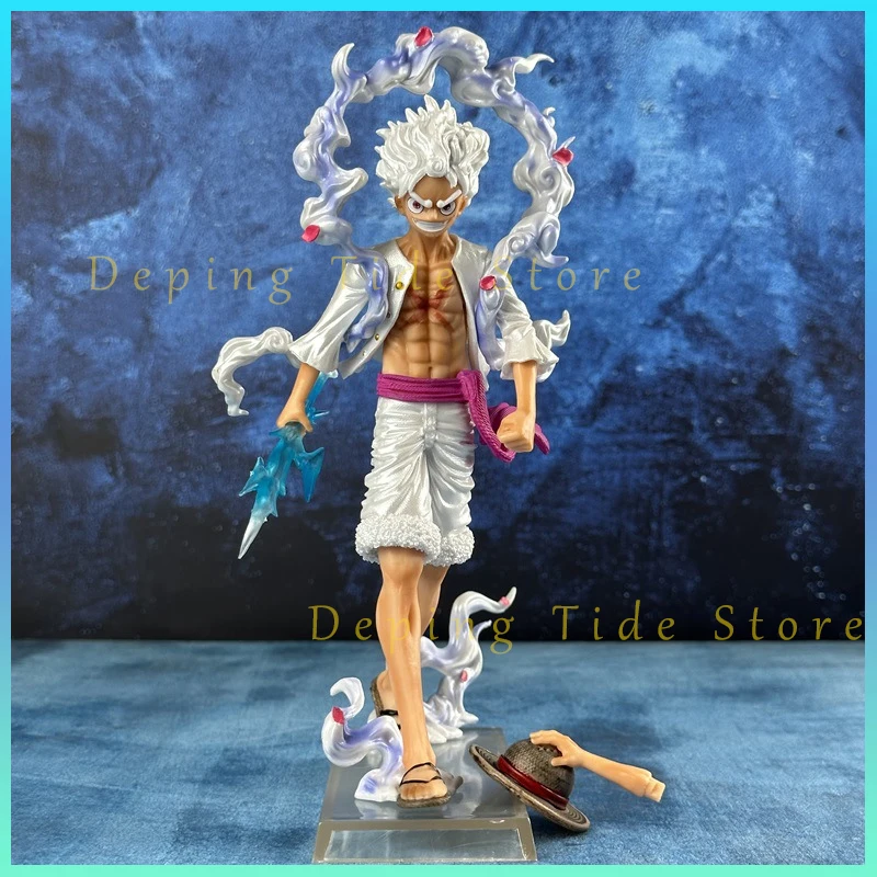 One Piece Monkey D Luffy Anniversary Five Speed Walking Nika Hand Made Model Ornaments Anime Peripheral Toys Collection Gifts