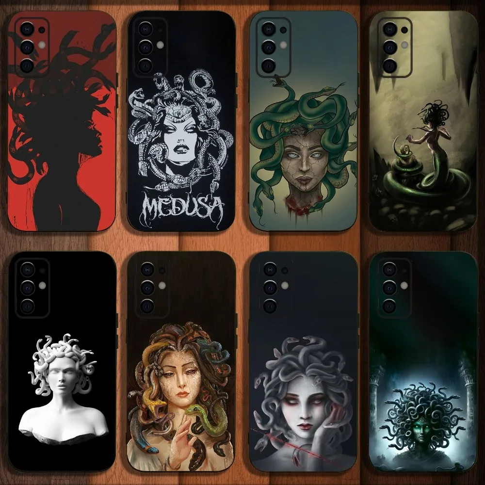 Ancient Greek Mythology Medusa Phone Case For Samsung S24,S21,S22,S23,S30,Ultra,S20,Plus,Fe,Lite,Note,10,9,5G Black Soft Cover