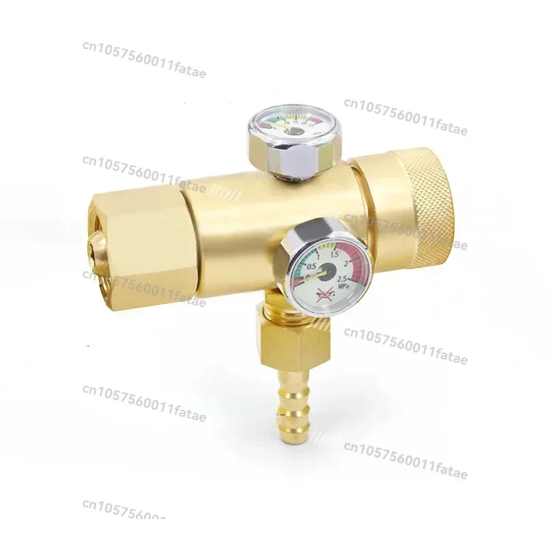

8mm Thread Brass Adjustable Regulating Valve,Oxygen Pressure Pressure Reducing Valve Gauge Acetylene/ Propane Meter