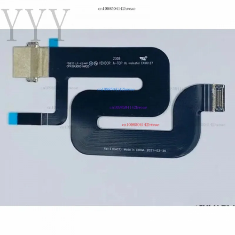 Cabo de tela LCD para cabo de tela removível Dell 7320 0R86FC LF-K244P