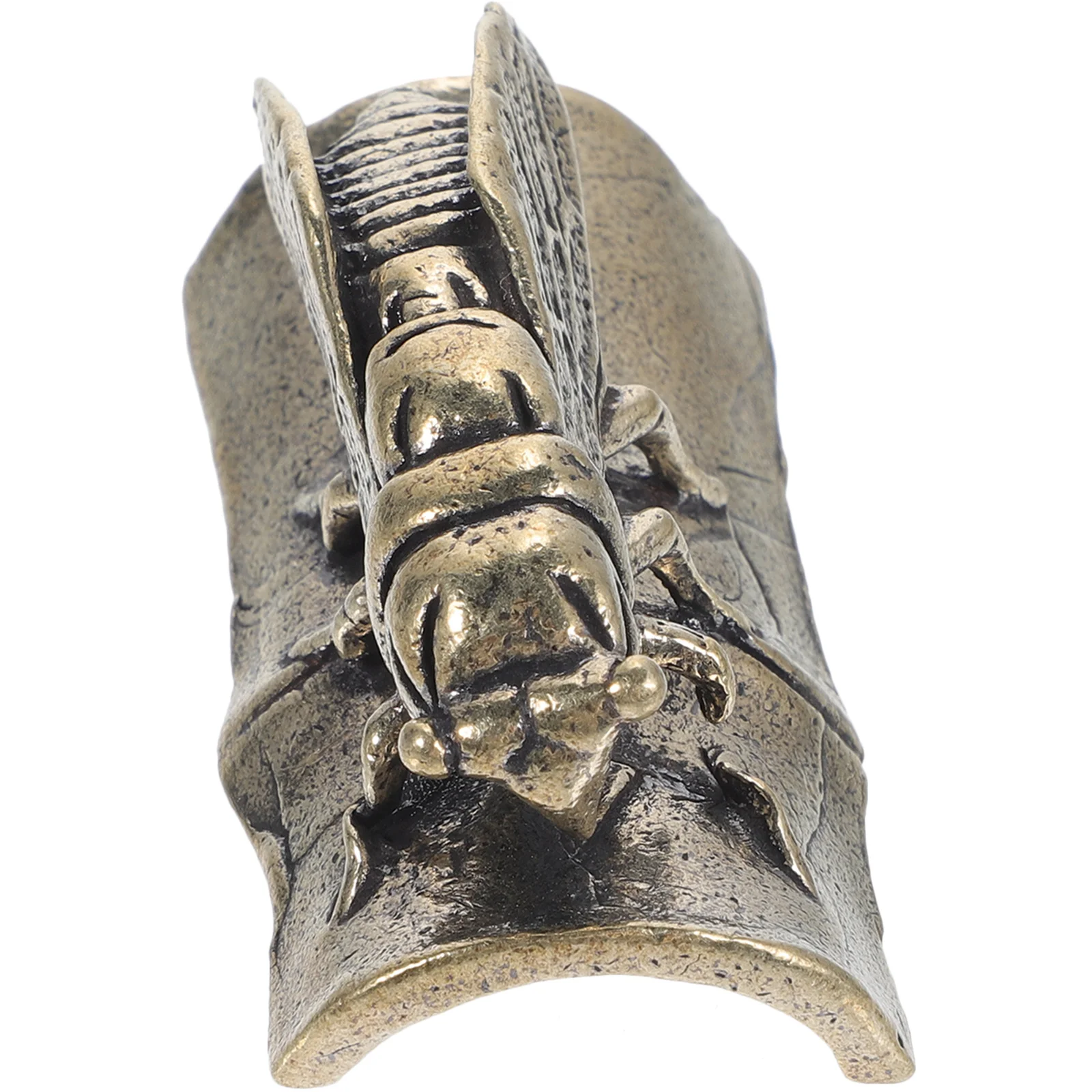 

Pure Copper Cicadas Paperweight Brass Animal Statue Retro Desktop Decor For Calligraphy Painting Metal Weight Ornament