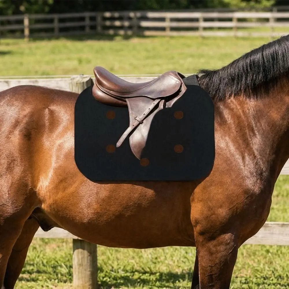 Shock Absorption Felt Saddle Pad Breathable Wicking Bareback Pad Comfortable Cushioned Comfort Saddle Seat Cushion