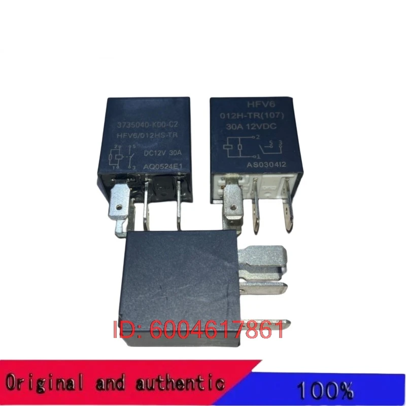 

5 шт. HFV6-012HS-TR HFV6-012H-TR(107) Реле DIP-4PIN 30A 12VDC DC12V 3735040-K00-C2 HFV6