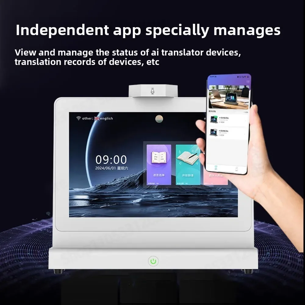 A5 Dual Screen Translator AI Two-Way Simultaneous Interpretation for Travel Business Meeting