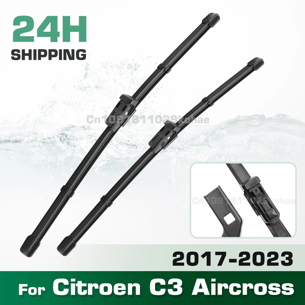 

GREATROAD Wiper LHD&RHD Front Wiper Blades Set For Citroen C3 Aircross 2017 - 2023 Windshield Windscreen Window Brush 26"+16"