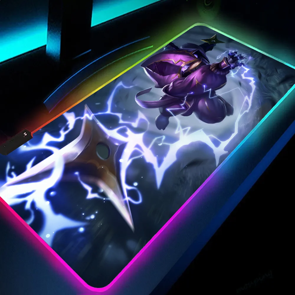 L-League Of L-Legends Kennen Mousepad XXL RGB Gaming Mouse Pads HD Gamer Accessories Large LED