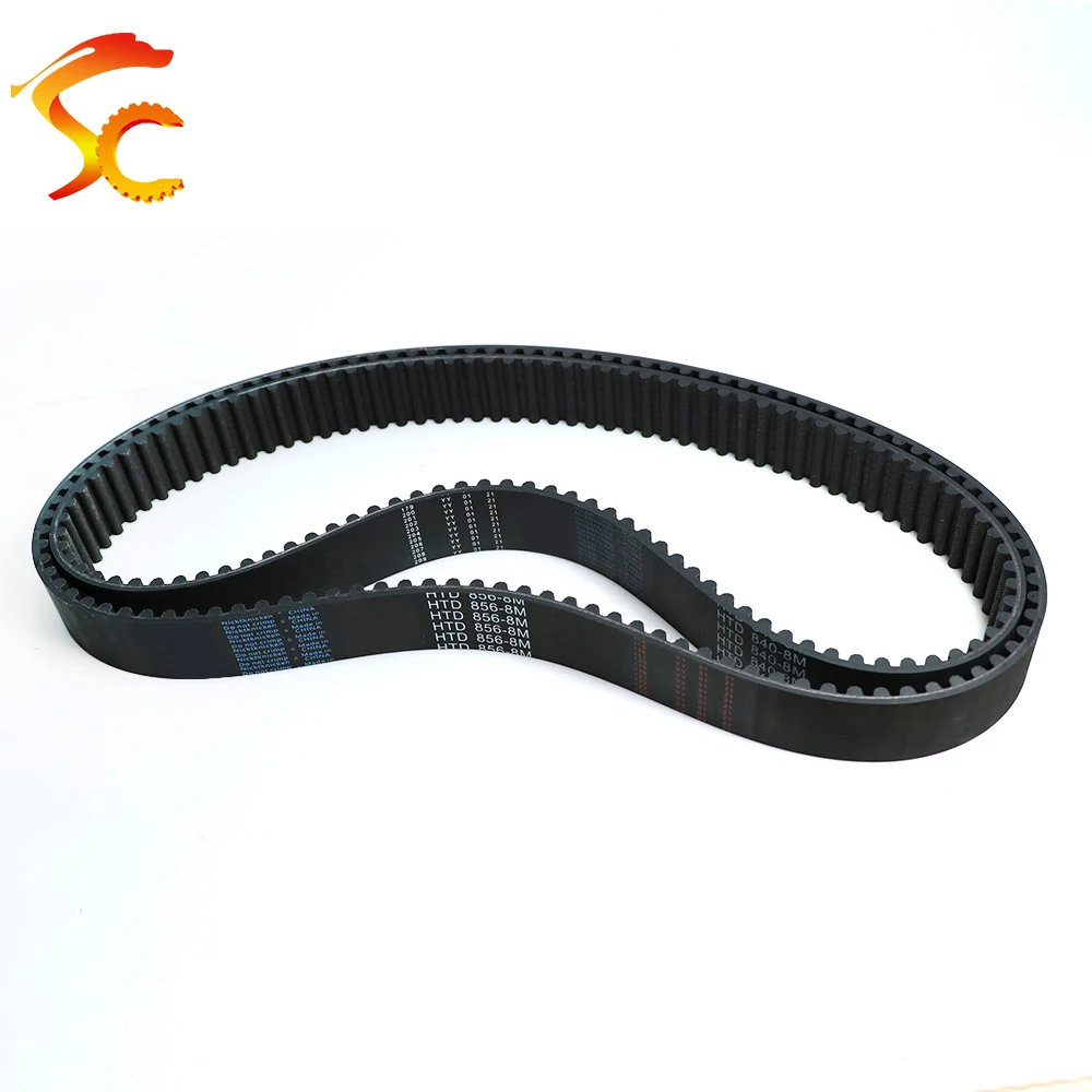 HTD 8M Timing Belt 848/856/864/872/880/888/896/904/912/920mm width 10~50mm Teeth 106~115 8M Rubber Closed loop belt