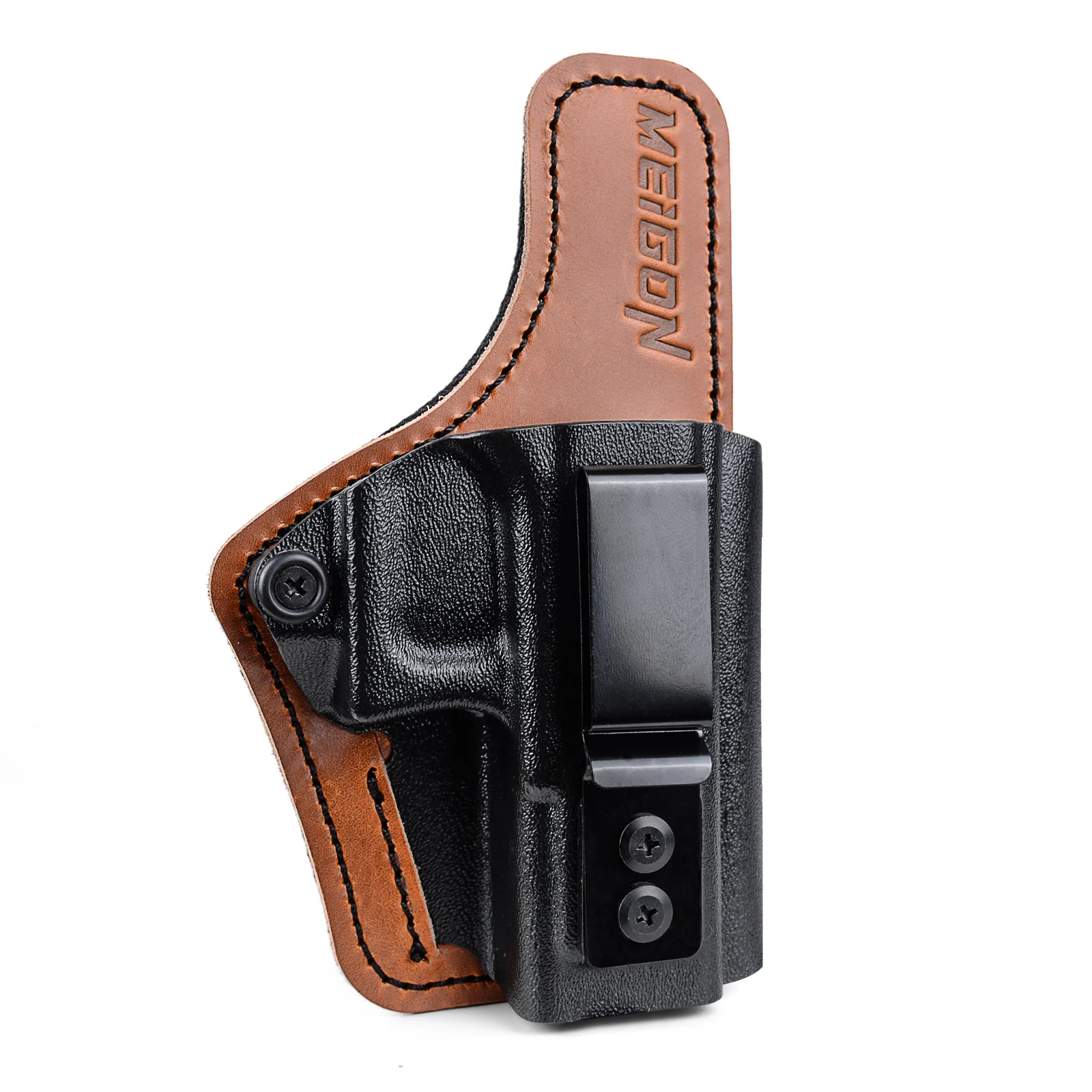 IWB Kydex Leather & Neoprene Padded Hybrid Holster for Glock 19 19x 23 32 44 45 & PSA Dagger Optic Ready Inside Concealed Carry