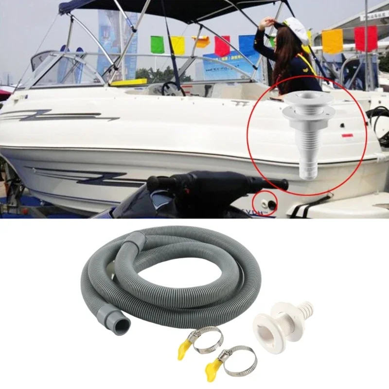 1 Set Bilge 3/4 Inch Hose Bilge Installation Thru Hull & Clamps