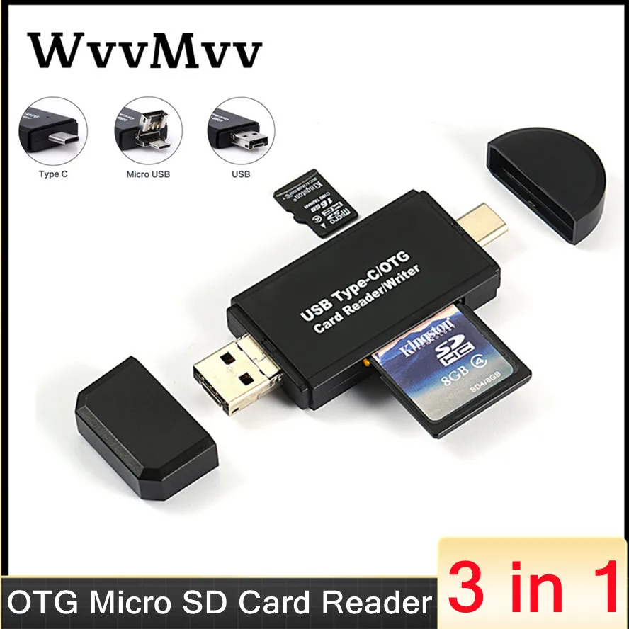 

OTG Micro SD Card Reader USB 2.0 Card Reader 2.0 For USB Micro SD Adapter Flash Drive Smart Memory Card Reader Type C Cardreader