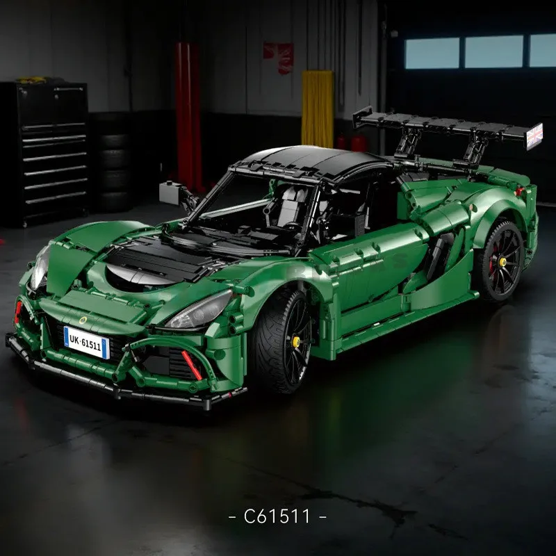 C61511Technic 3737pcs Exige Cup 430 1:8 Supercar اللبنات المزدوج الوضع سيارات رياضية لعب هدايا للأولاد