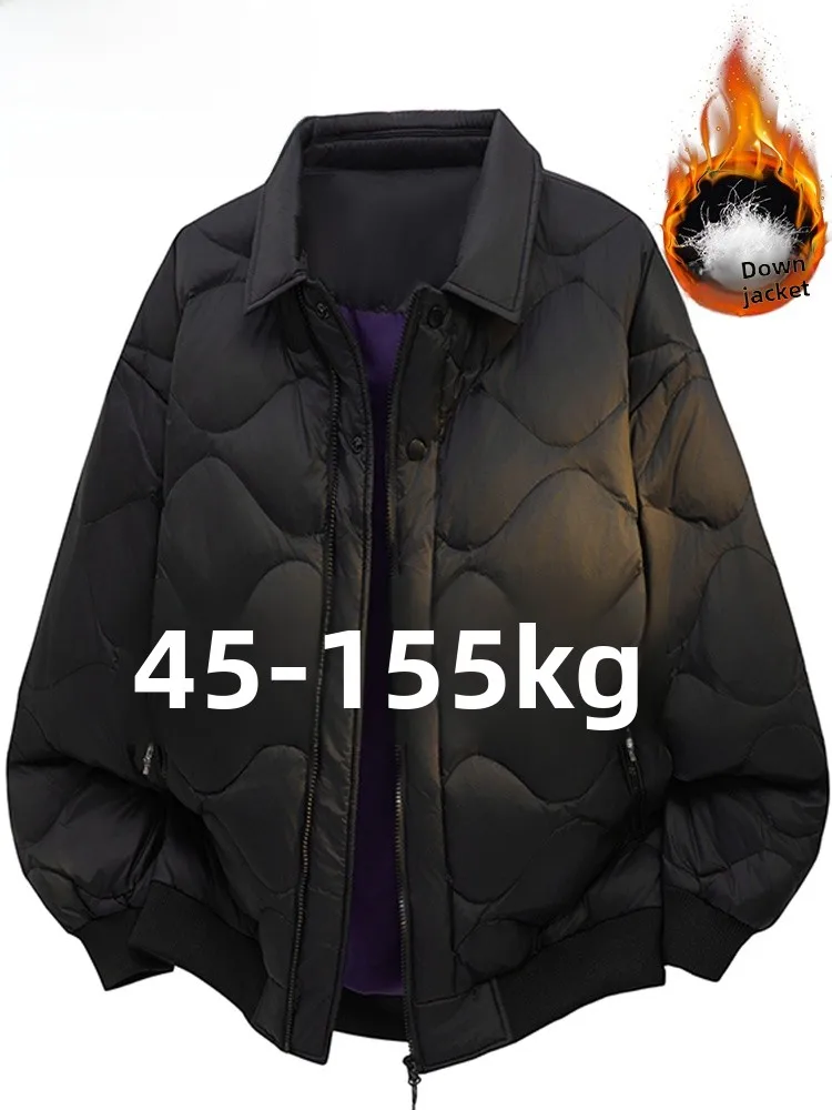 

MoChao мужское пуховое пальто больших размеров Jaet Faionable, свободное теплое зимнее пальто с откидным воротником, верхняя одежда, повседневная нейлоновая ткань