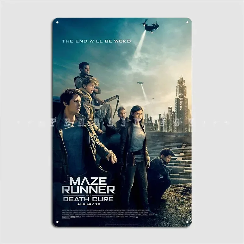 Maze Runner: The Death Cure Poster Metal Plaque Club Cave Pub Design Plaques Tin Sign Posters