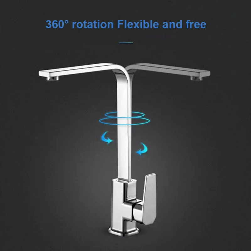 

Kitchen Faucet Copper alloy Swivel Kitchen Sink Faucet Sink Tap Mounted Deck Bathroom Hot And Cold Water Mixer Crane