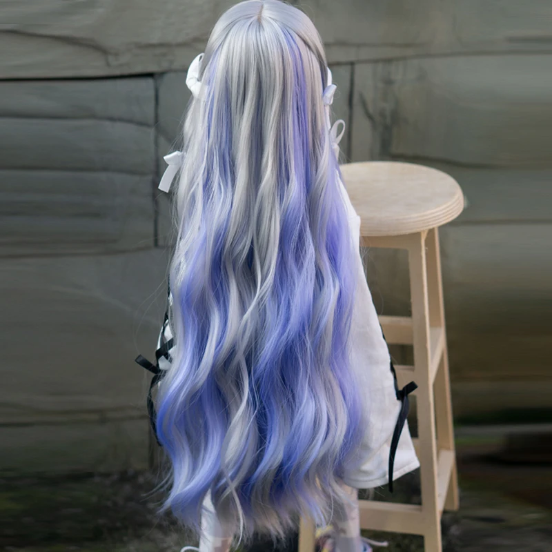 1/3 Bjd Wig Gradient Color Long Curly Hair 1/4 BJD MDD Doll Wig Anime Style Hair Accessories DIY Dress Up Female Toy for Girls
