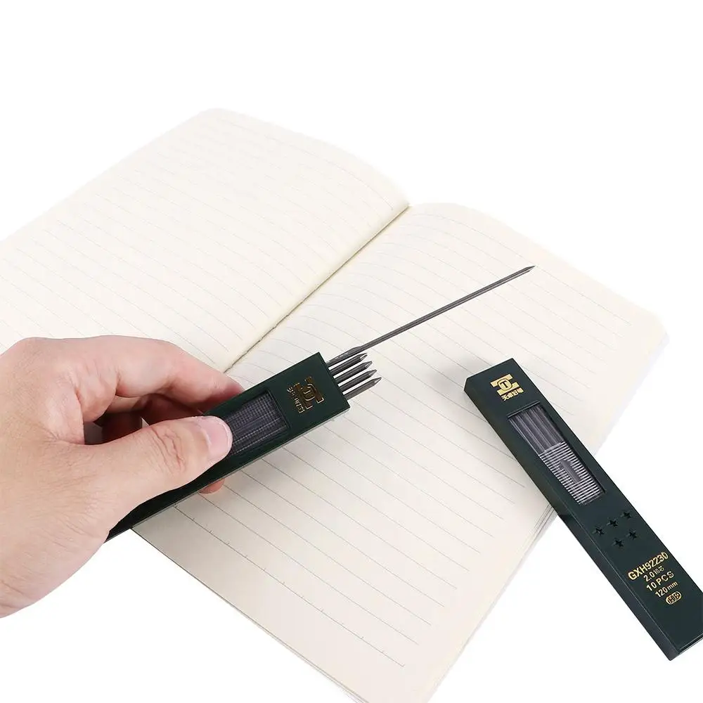 

Pen Core 2.0mm Pencils Black 10 Pcs/box Mechanical Pencil Refill for School Supplies Student Stationery HB/2B Lead