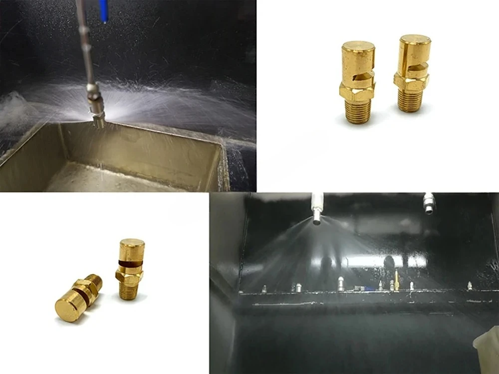 Brass Material Flood Jet Spray Tip K Type Wide Angle Flat Fan Nozzle Industrial Cooling Washing Spraying Accessories