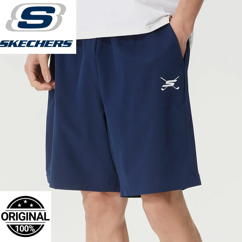 

Skechers Men's Quick Dry Sports Shorts Elastic Waist Breathable Athletic Training Running Casual Short Pants with P226M208-0515