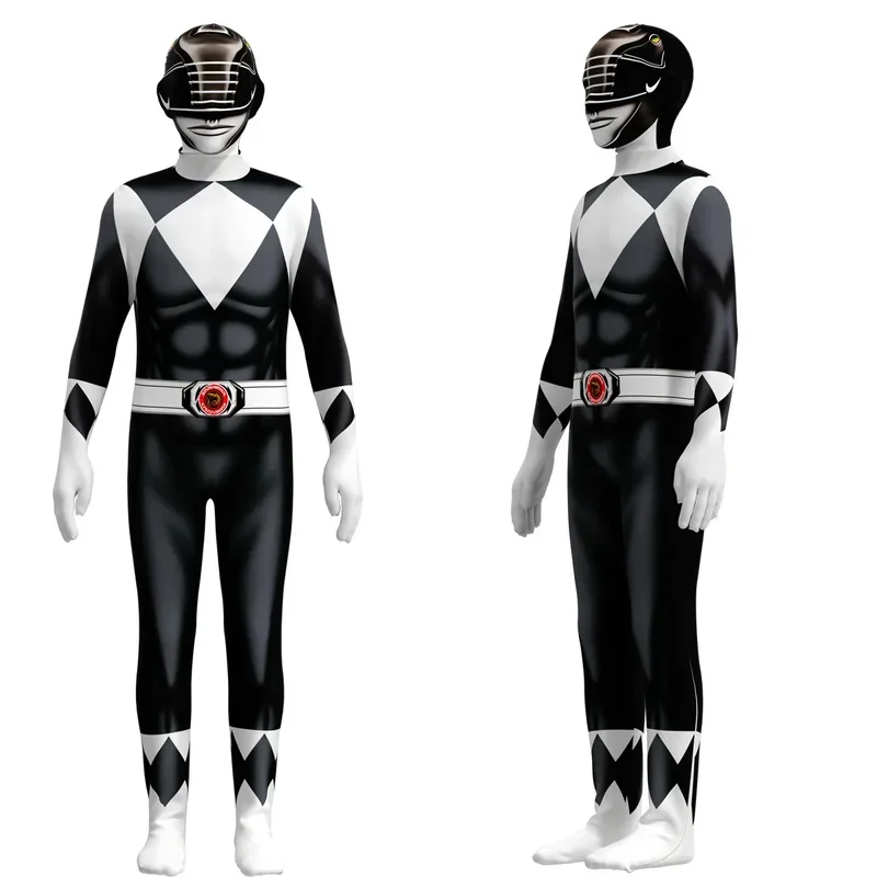 Kids Superhero Power Samurai Sentai shinkager Rangers costume cosplay adult jumpsuit dress Halloween party Zentai suits