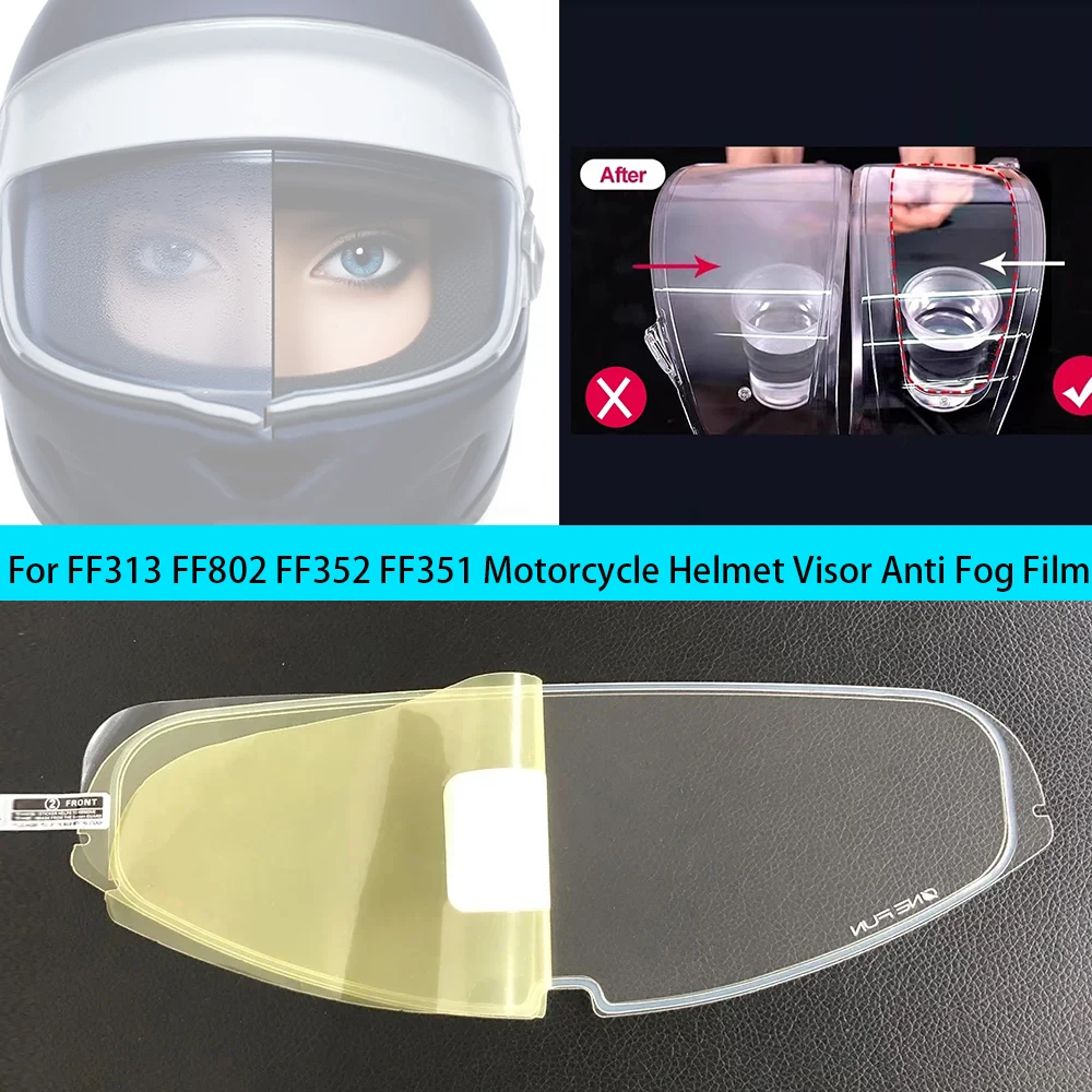 

For LS2 FF313 FF802 FF352 FF351 Helmet Visor Anti Fog Film Motorcycle Helmet Antifog Lens Film Accessories