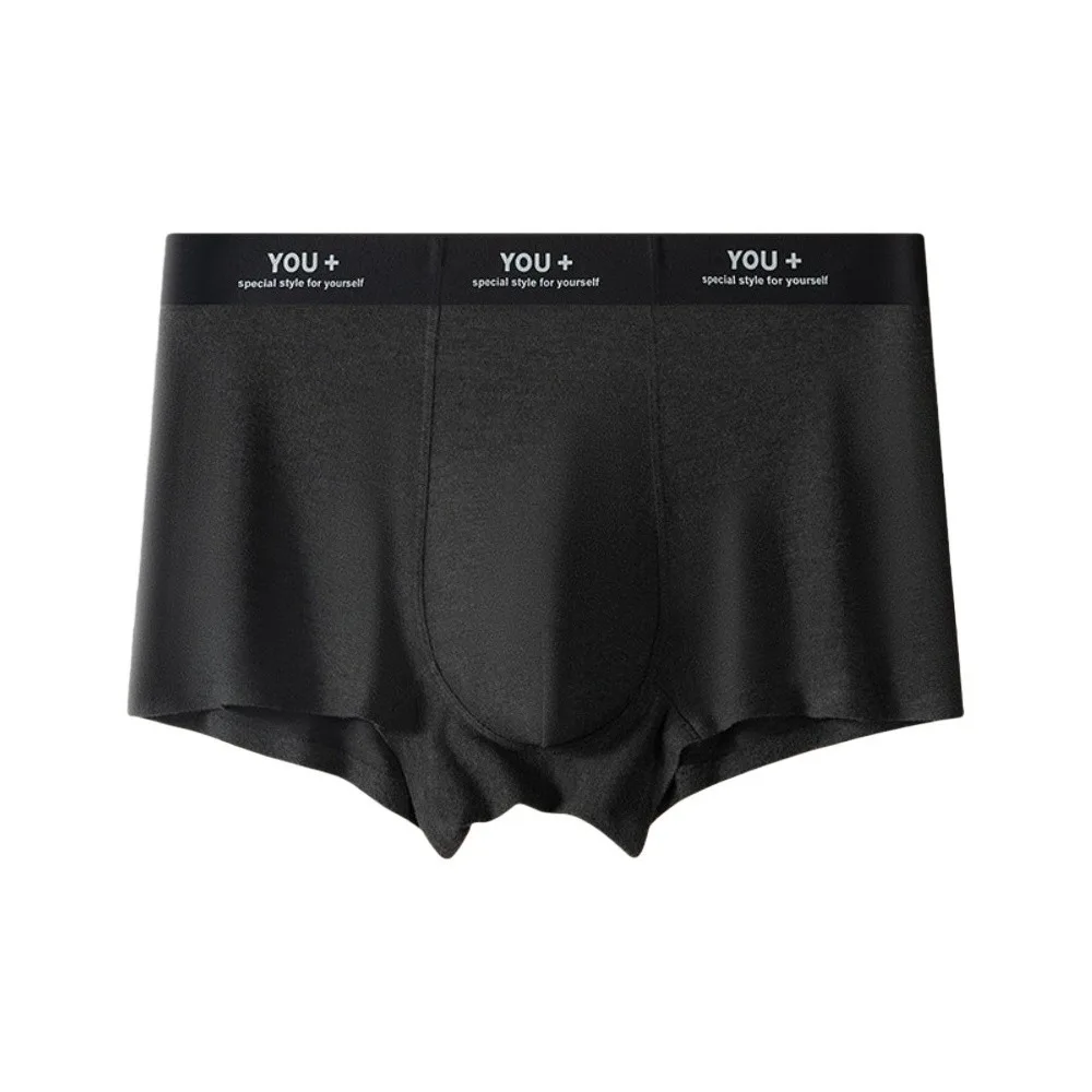 

Fashion Plus Size Men's Boxer Briefs Mid Waist Seamless Underwear for Man Elastic Lingerie Men Flat Panties Gifts