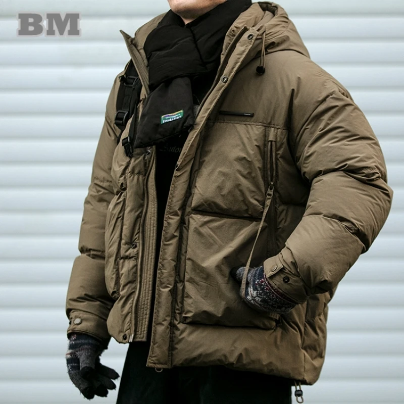 Winter Men'S Padding Outdoor Windproof Down Jacket Korean Fashion Lightweight Padded Jackets Harajuku Casual Puffer Coat Male