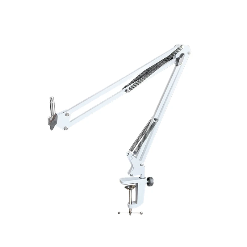 

Микрофон для мобильного телефона, прямая трансляция, универсальный металлический кронштейн на 360 градусов, настольный белый U-образный выдувной чехол, консоль