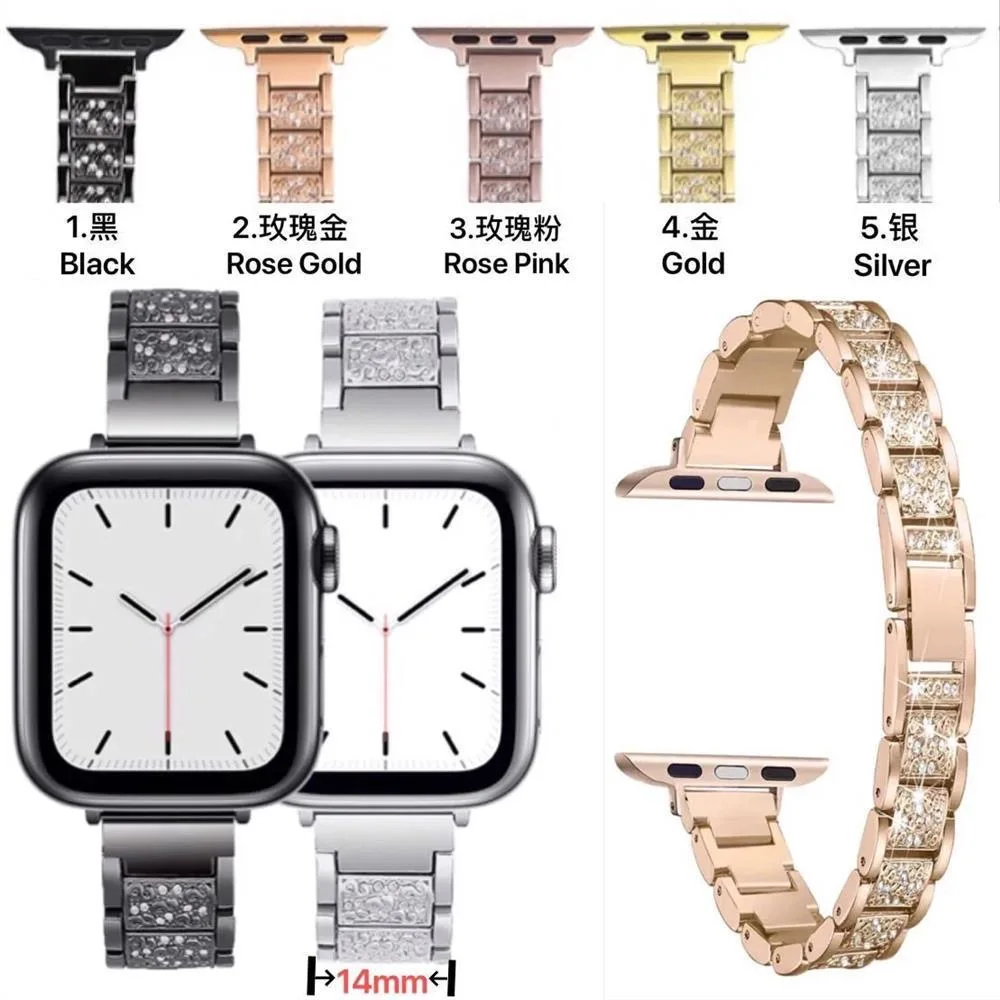 Xiaoxiangfeng-Bracelet en diamant fin, Convient pour Applewatch8 Apple iwatch765432SE Full Diamond Ultra