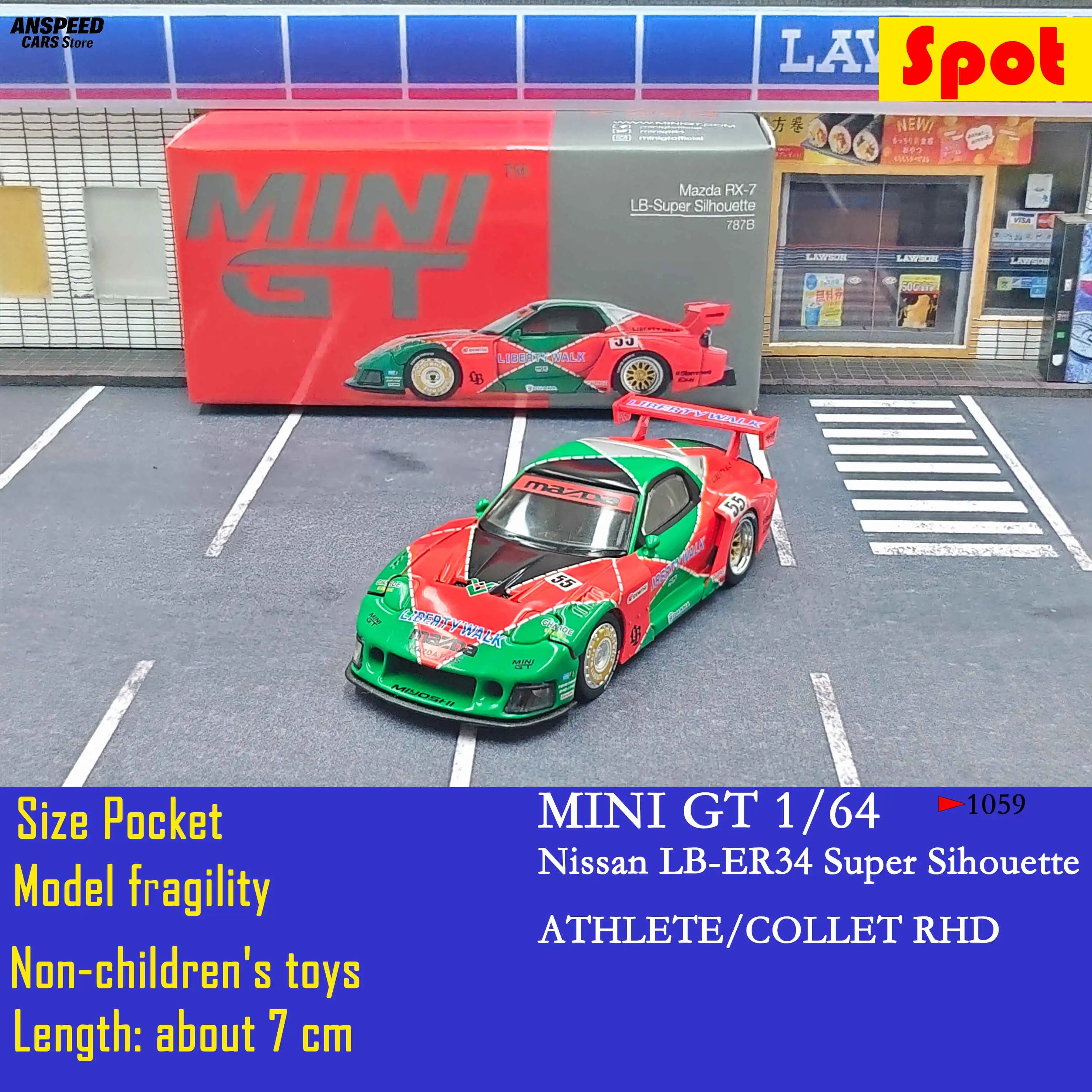 

MINIGT #990 1:64 Scale Mazda RX-7 787B No.55 Le Mans 1991 Winner Diecast Alloy Car Model - Limited Collectible Racing Model
