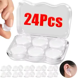 Transparent Soft Silicone Gel Earplugs Silent Noise Cancelling Sleeping Ear Plug Waterproof Swimming Ear Protection Earplug