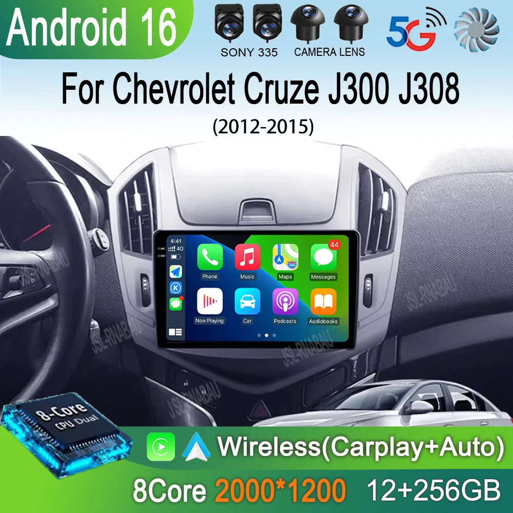 

Автомагнитола Android 16 для Chevrolet Cruze J300 J308 2012-2015, мультимедийный видеоплеер, навигация, стереосистема, GPS