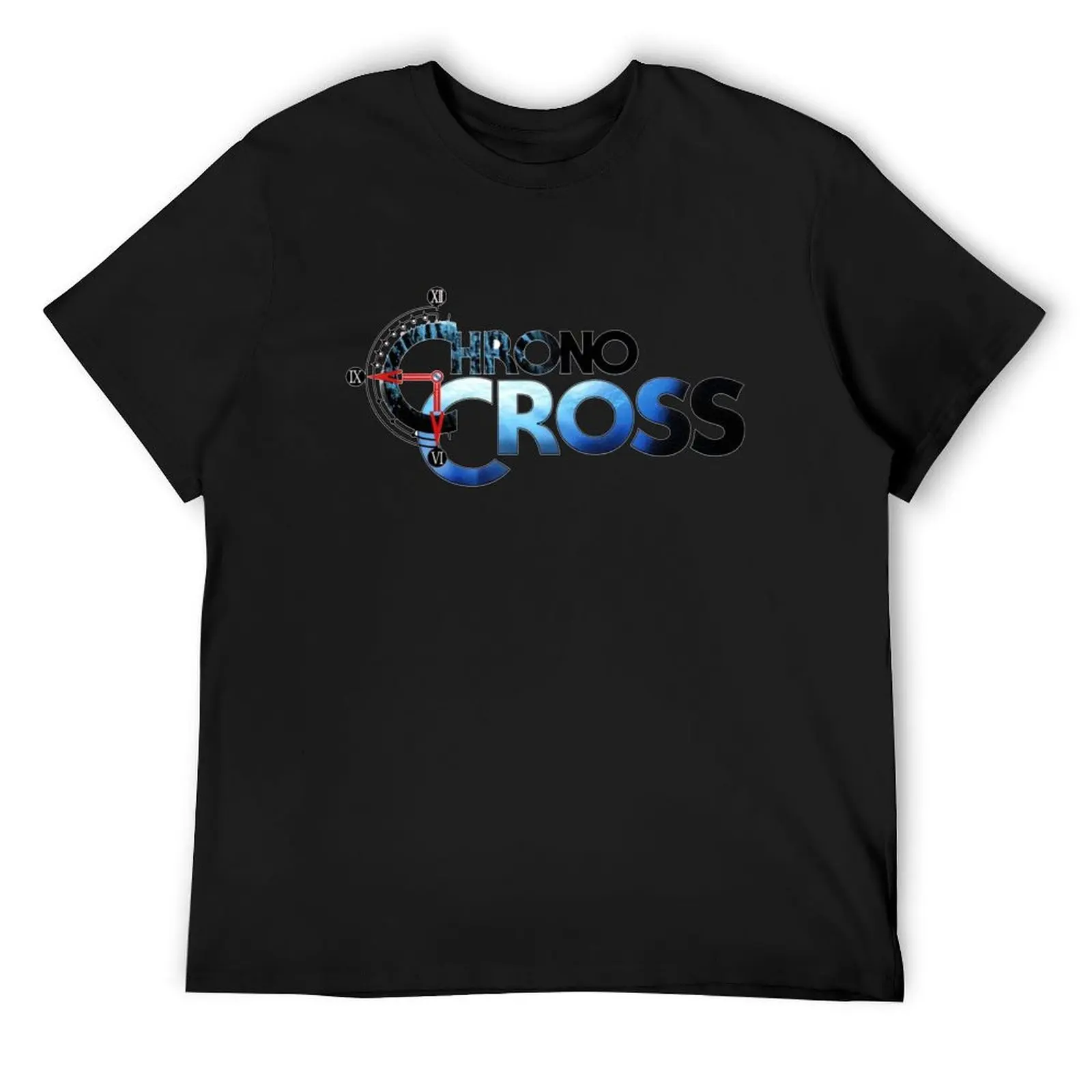 Футболка с логотипом Chrono Cross, тяжелая одежда, мужские футболки большого размера, высокое качество Футболка с логотипом Chrono Cross, тяжелая одежда, мужские футболки большого размера, высокое качество