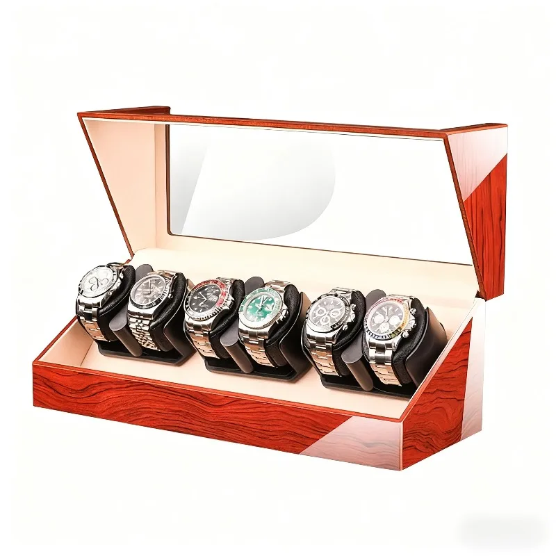

6 Slots Watch Winders Muted Watches Winders Luxury Mechanical Watch Winding Machine Automatic Rotating Watches Winding Device