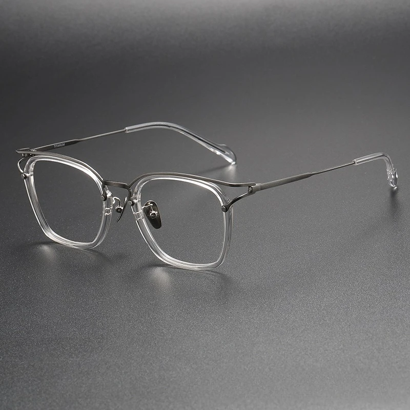 

2026 модная роскошная оправа для очков из ацетата и титана для мужчин и женщин, удобная оправа для очков в стиле ретро, очки