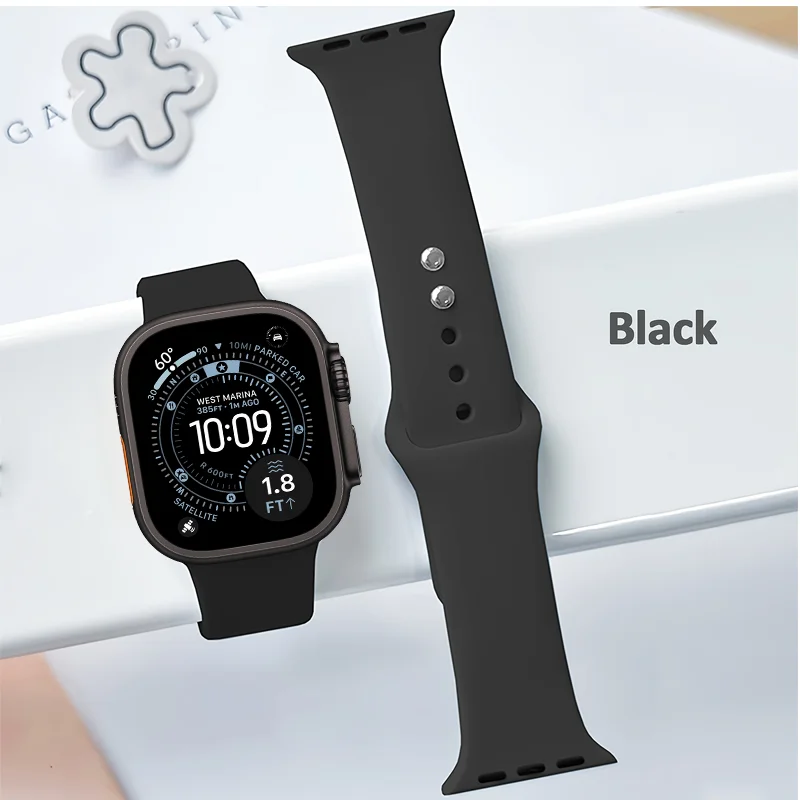 Sport Strap For Apple Watch 11 10 band 46mm 42mm 45mm 44mm 40mm Silicone bracelet iwatch series 9 8 7 6 5 4 SE Ultra 3/2 49mm