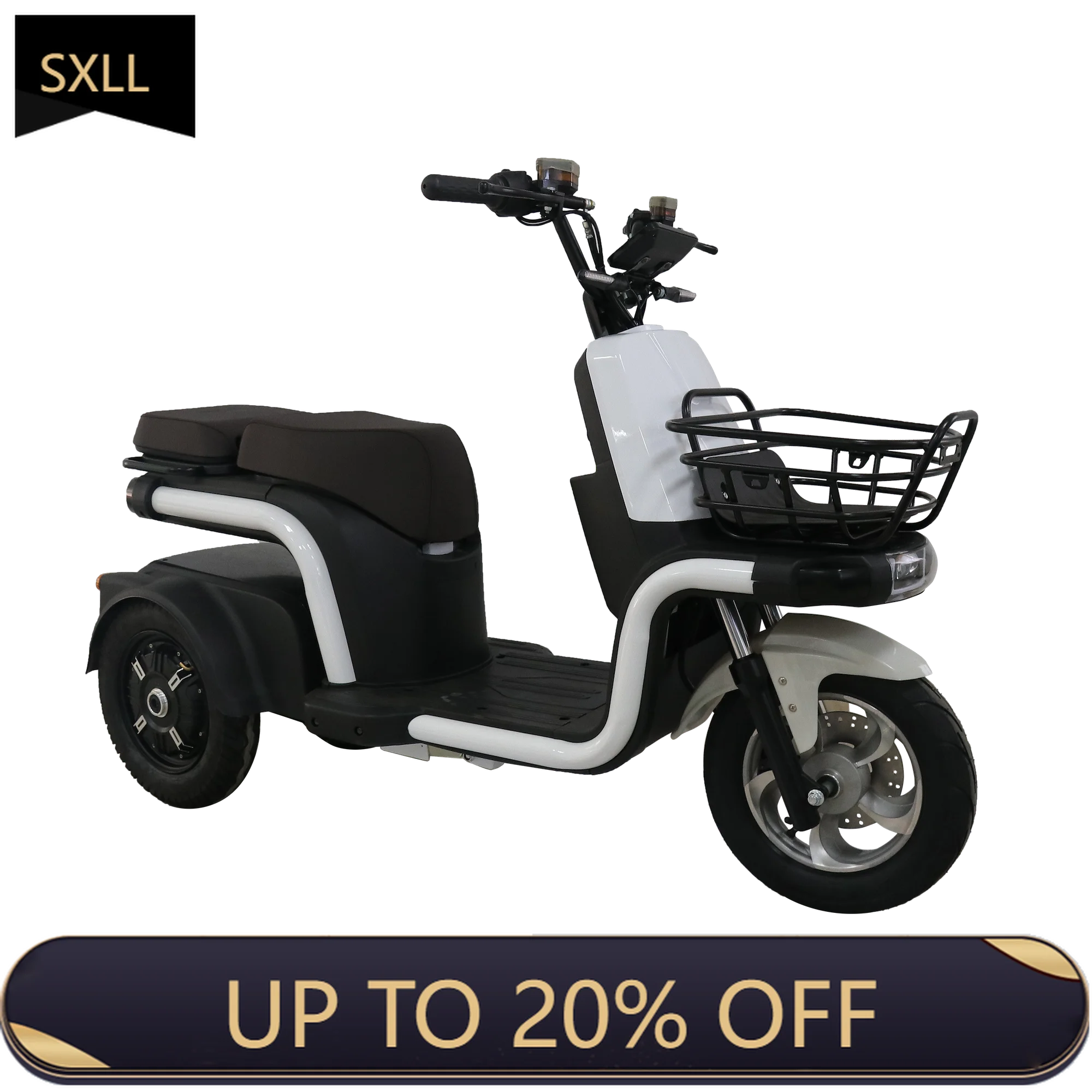 

SXLL Electric tricycle 3-wheel steel frame 6-speed, lead-acid battery, high quality, freight passenger vehicle, open body, hous