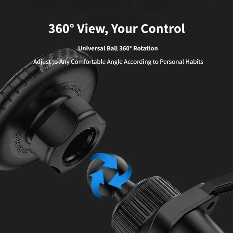 96BA Magnetische Autotelefonhalterung, Luftauslass-Clip mit N52-Magneten, 360 drehbarer Halter für Telefon 12–17 für Navigation – Detail 7