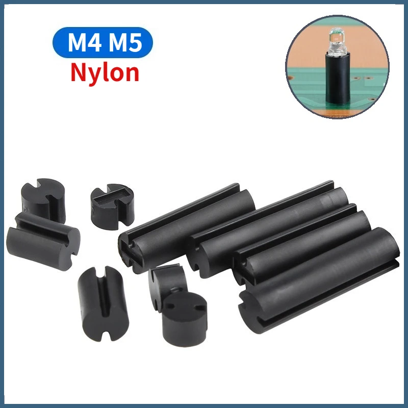 1000pcs 4mm 5mm Diameter Black LED Light Fixed Seat Lamp Head Fixing Spacer Double Pit Isolation Column Light Base Support