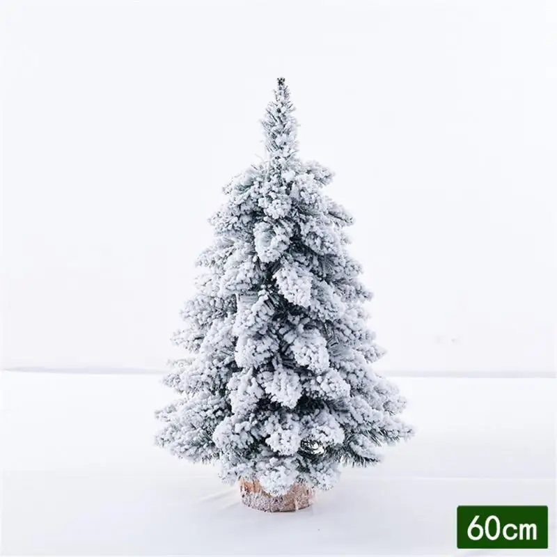 45/60 CM Artificial Christmas Tree Flocking New Year Christmas decorations for home Door Wall Ornaments Souvenirs Scenes Desktop