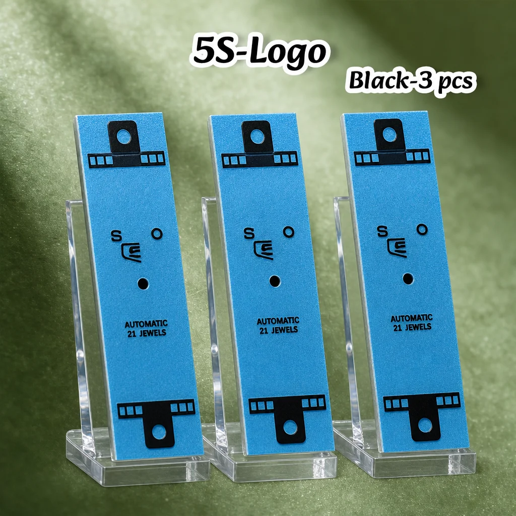 Image of NH 5S Logo Neuer 3D-Metall-Logo-Aufkleber, geeignet für 27-30 mm flache Zifferblatt-Uhrenmodifikationszubehörteile.