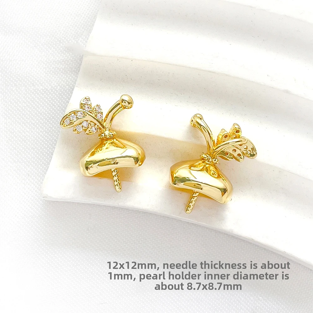 3 Pieces Brass Plated with Genuine Gold Zircon Inlay Tree Branch Hat Pendant DIY Fashion Jewelry Making Baroque Accessories