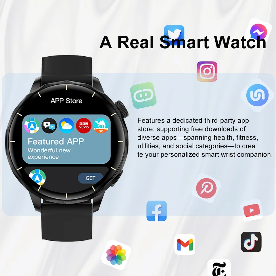 New Watch X2 Mini Smart Watch Men's AMOLED Downloadable APP GPS Track Compass Heart Rate Waterproof Bluetooth Call Sports Watch