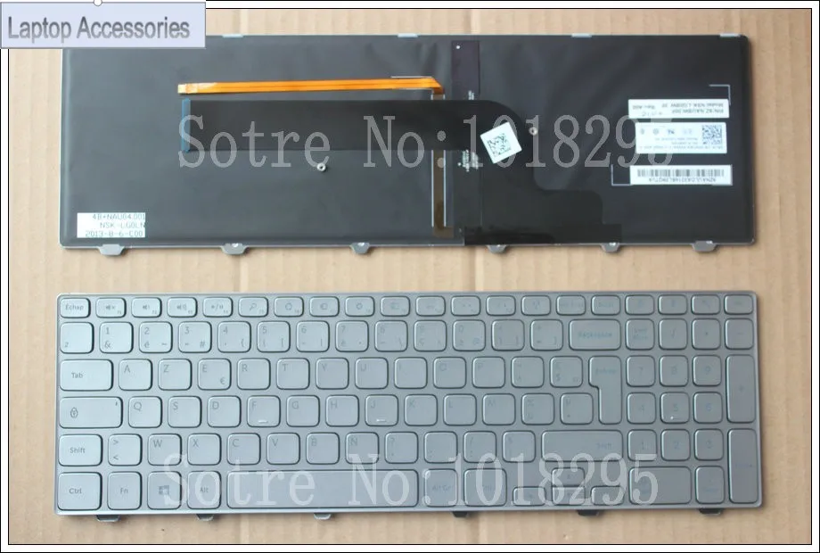 Nouveau pour Dell Inspiron 15-7000 7537 série FR/clavier d'ordinateur portable français rétro-éclairé 09RFW6 SN8221BL