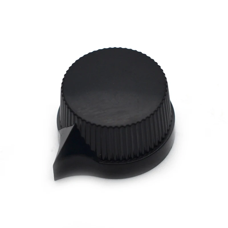 5Pcs The Black 6.4mm shaft Guitar Effects Pedal Pointer Small Chicken Head Knob 1/4\