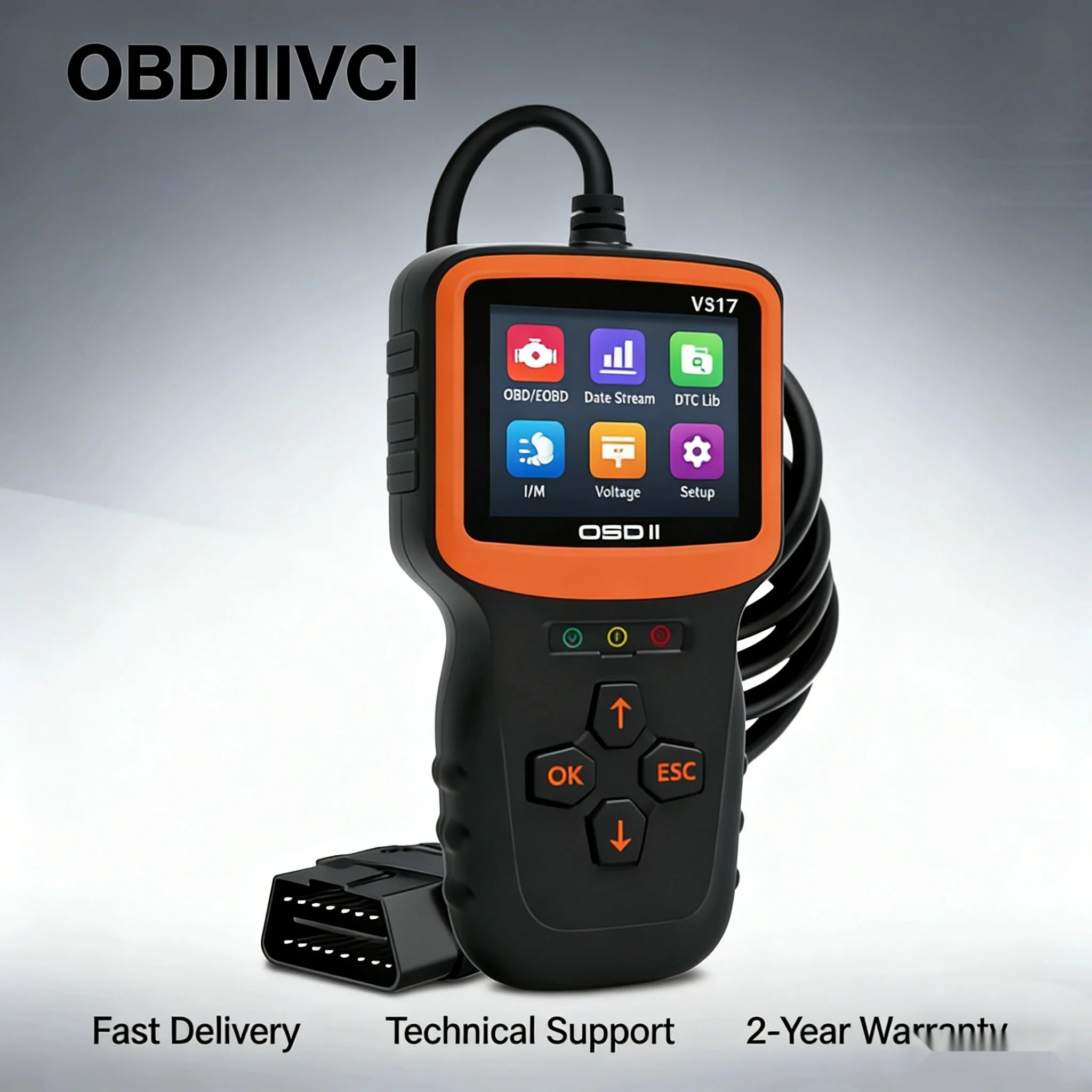 

Универсальный диагностический сканер OBDIIVCI V317 OBD2 для автомобилей, детектор неисправностей двигателя, EOBD-сканер для устранения рисков при вождении